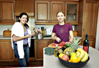 shared kitchen in a senior house