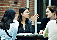 senior students in discussion