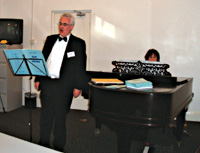 Principal Boyd Roberts giving a recital