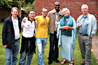 Recent leavers alumni with Carolyn Halliday and Boyd Roberts