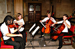 music students entertain