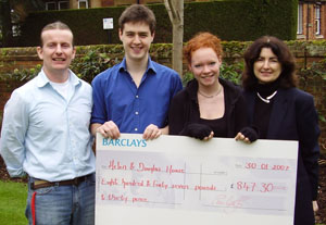 Cheque for Helen and Douglas House, Oxford