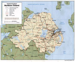 Map showing Northern Ireland