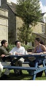 Students enjoying the gardens of Hampden Manor, one of our self catering houses