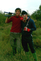 Scrub bashing on Padworth Common Berkshire