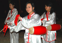 Performers at the new year celebrations