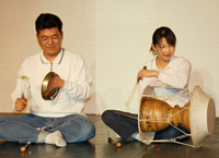 Performers at the new year celebrations