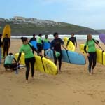 Surfing in Newquay