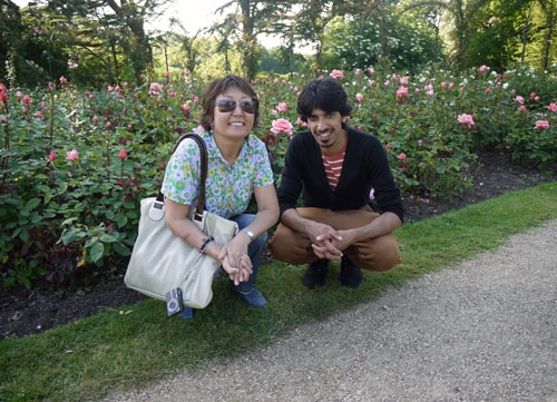 Enjoying the gardens at Blenheim Palace