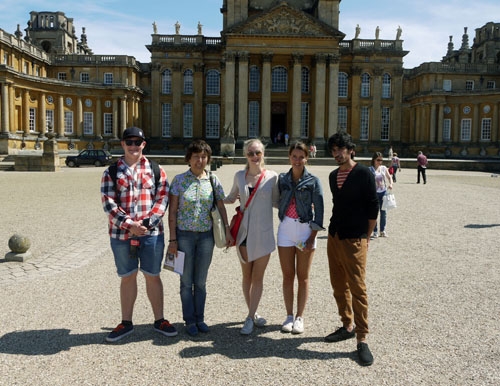 The group outside Blenheim Palace