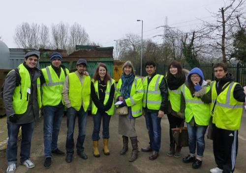 Students at Recycling Centre - St. Clare's, Oxford