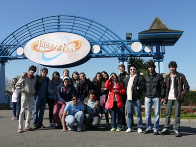 The group at Thorpe Park