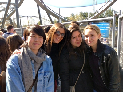 Students enjoying Thorpe Park - St. Clare's, Oxford