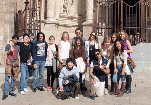 A group of St. Clare's Students in Valencia