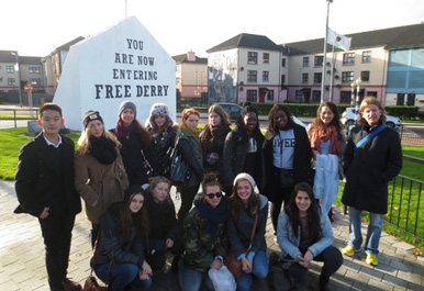 St. Clare's students visit Northern Ireland