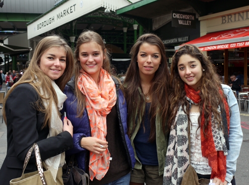 Students at Borough Market - St. Clare's, Oxford