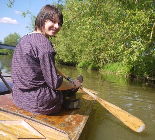 St. Clare's students punting in Oxford