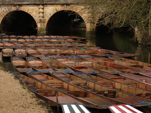 Punting boats in Oxford