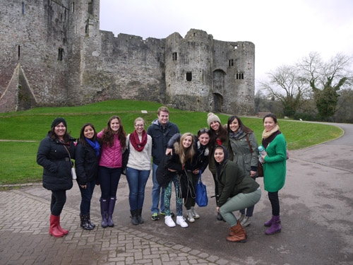 St. Clare's students visit Chepstow Castle