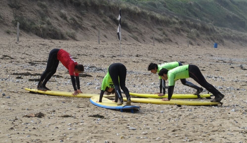 St. Clare's students learn to surf