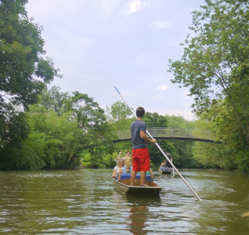 Punting on the river in Oxford