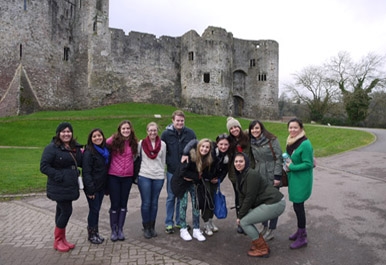 St. Clare's students visit Chepstow Castle in Wales