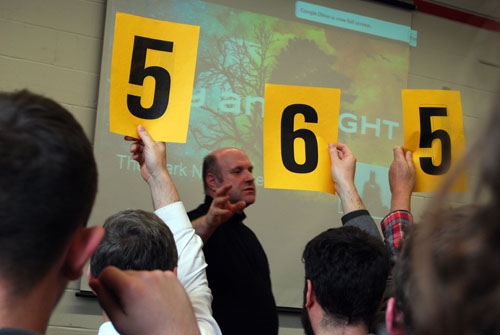 Voting at the Science Fiesta Finale