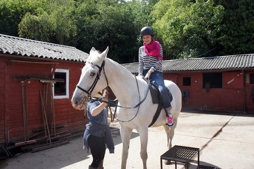 A horse riding lesson in Burley