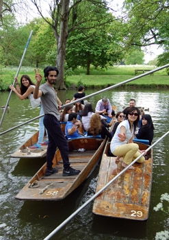 St. Clare's Oxford Students Punting on the Thames