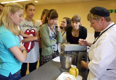 Making scones at St. Clare's, Oxford