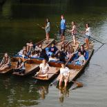 St Clare's students punting on the River Thames
