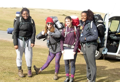 St. Clare's students enjoy a Duke of Edinburgh practice - March 2014