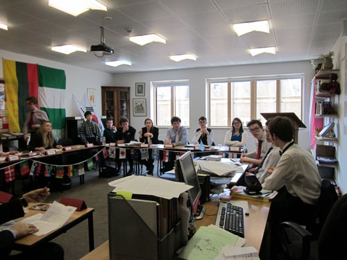 IB Students at Magdalen College School's MUN Conference