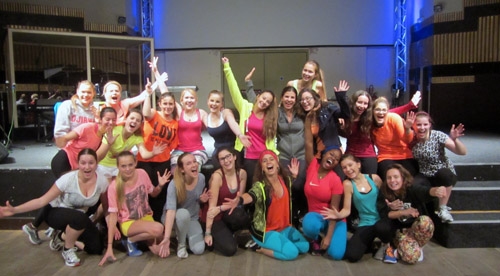 St. Clare's students participate in a 3 hour Zumbathon for charity