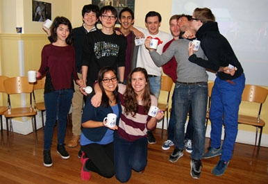 Celebrating pancake day at St. Clare's, Oxford