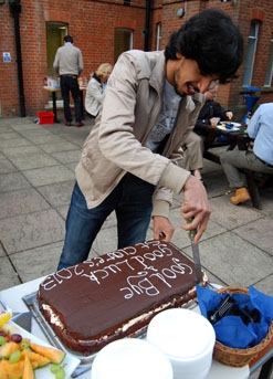 Cutting the cake!