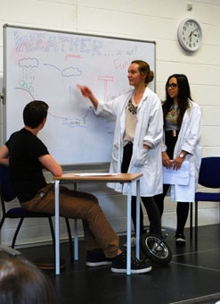 Student performances at the Science fiesta finale