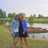 St Clare's students punting on the River Thames
