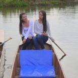 St Clare's students punting on the River Thames
