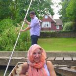 St Clare's students punting on the River Thames