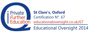 St Clares Oxford - accredited by the Indpendent Schools Inspectorate