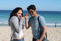 St Clares Oxford students having fun at the seaside