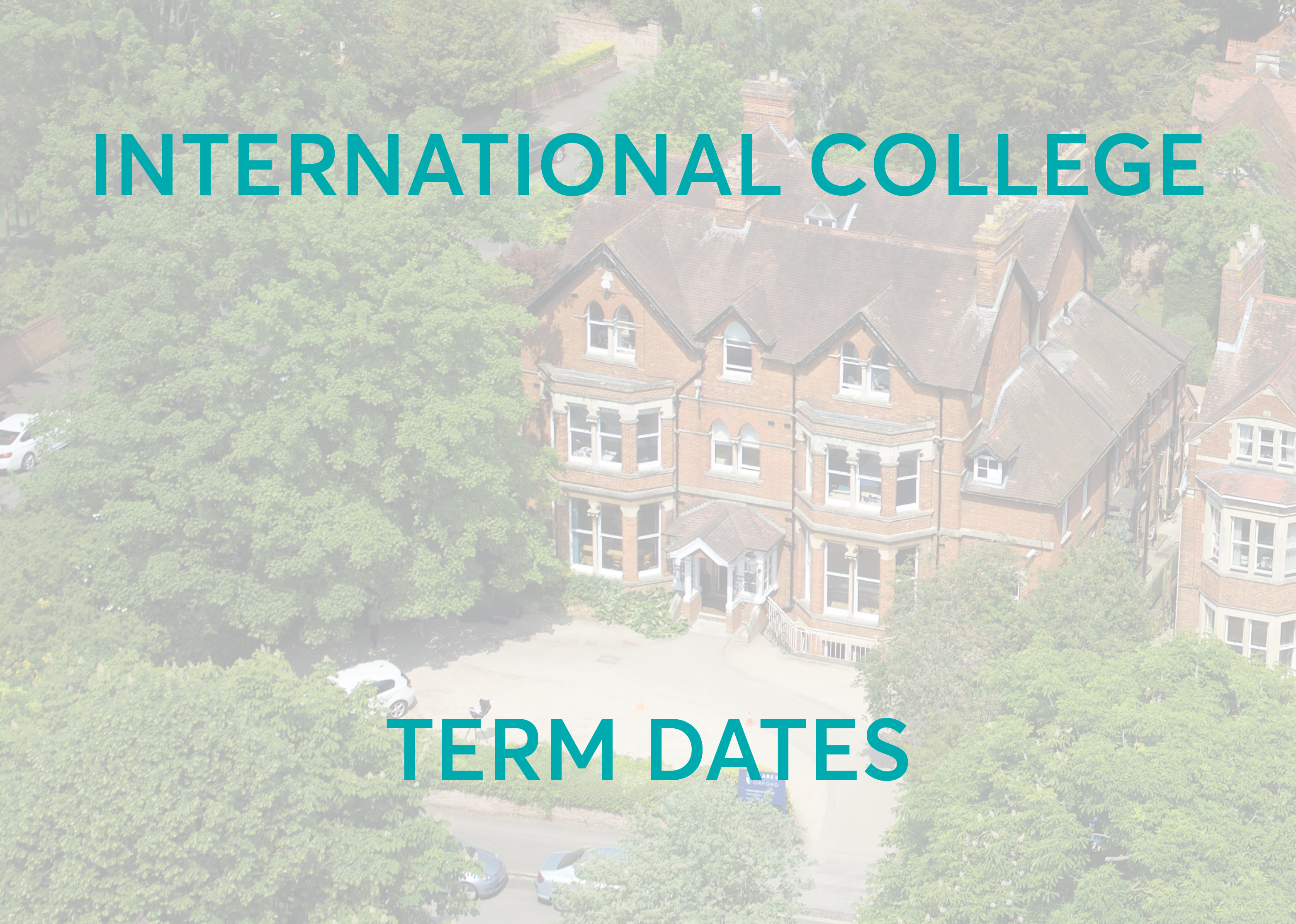 University Foundation Programme Term Dates