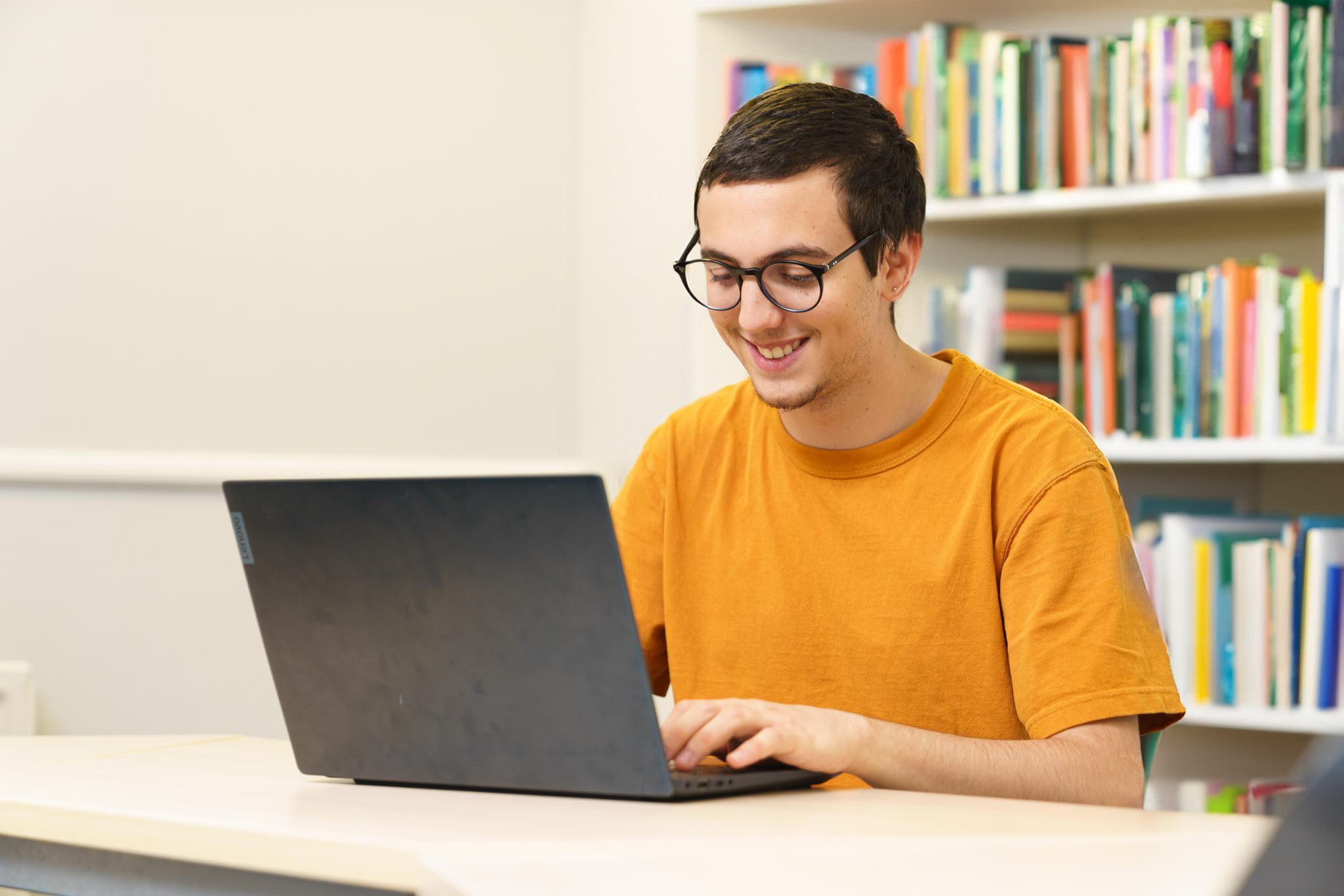 two teenage students in summer classroom lesson